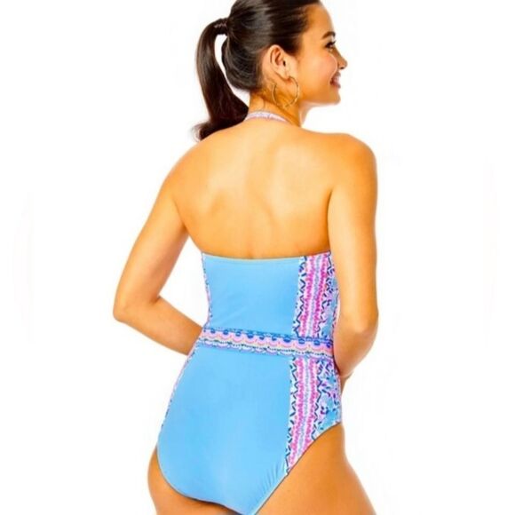 Lilly Pulitzer Blue and Pink Swimsuit - Picture 2 of 5